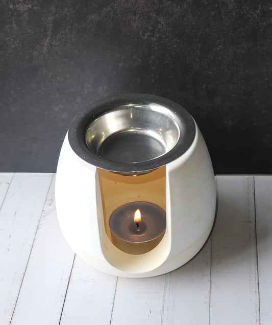 Marble Melts - Round Yellow/White