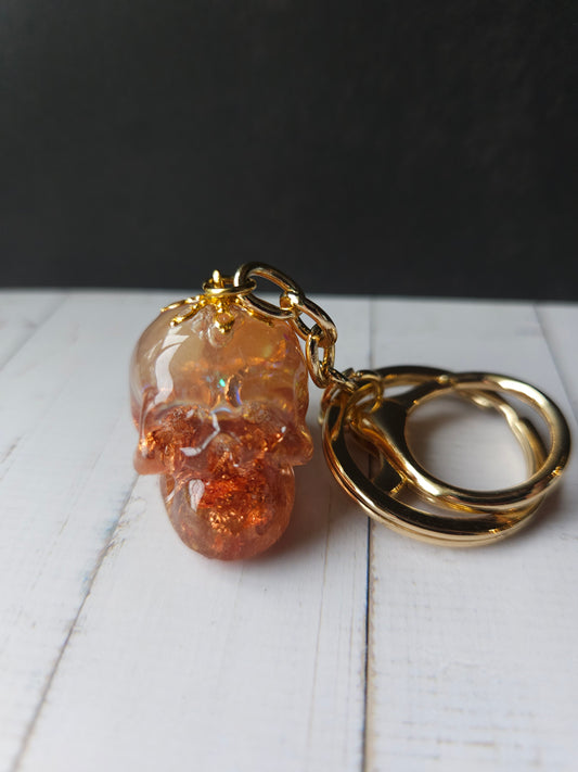 Glitter For Brains Skull Keychain