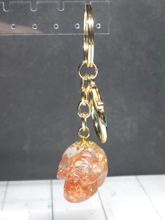 Glitter For Brains Skull Keychain