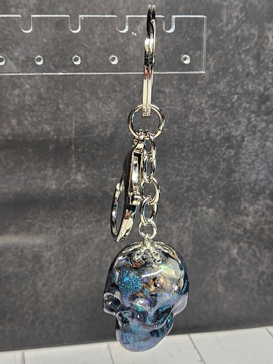 Glitter For Brains Skull Keychain