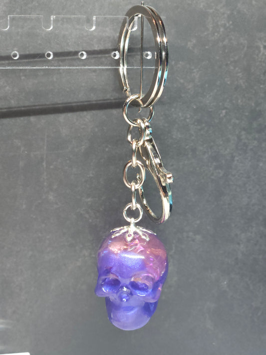 Glitter For Brains Skull Keychain