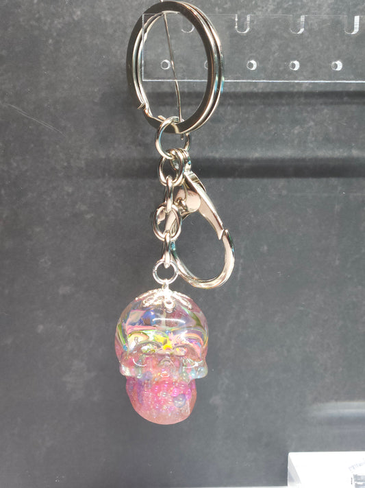 Glitter For Brains Skull Keychain
