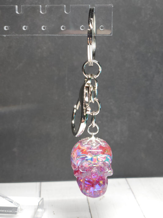 Glitter For Brains Skull Keychain