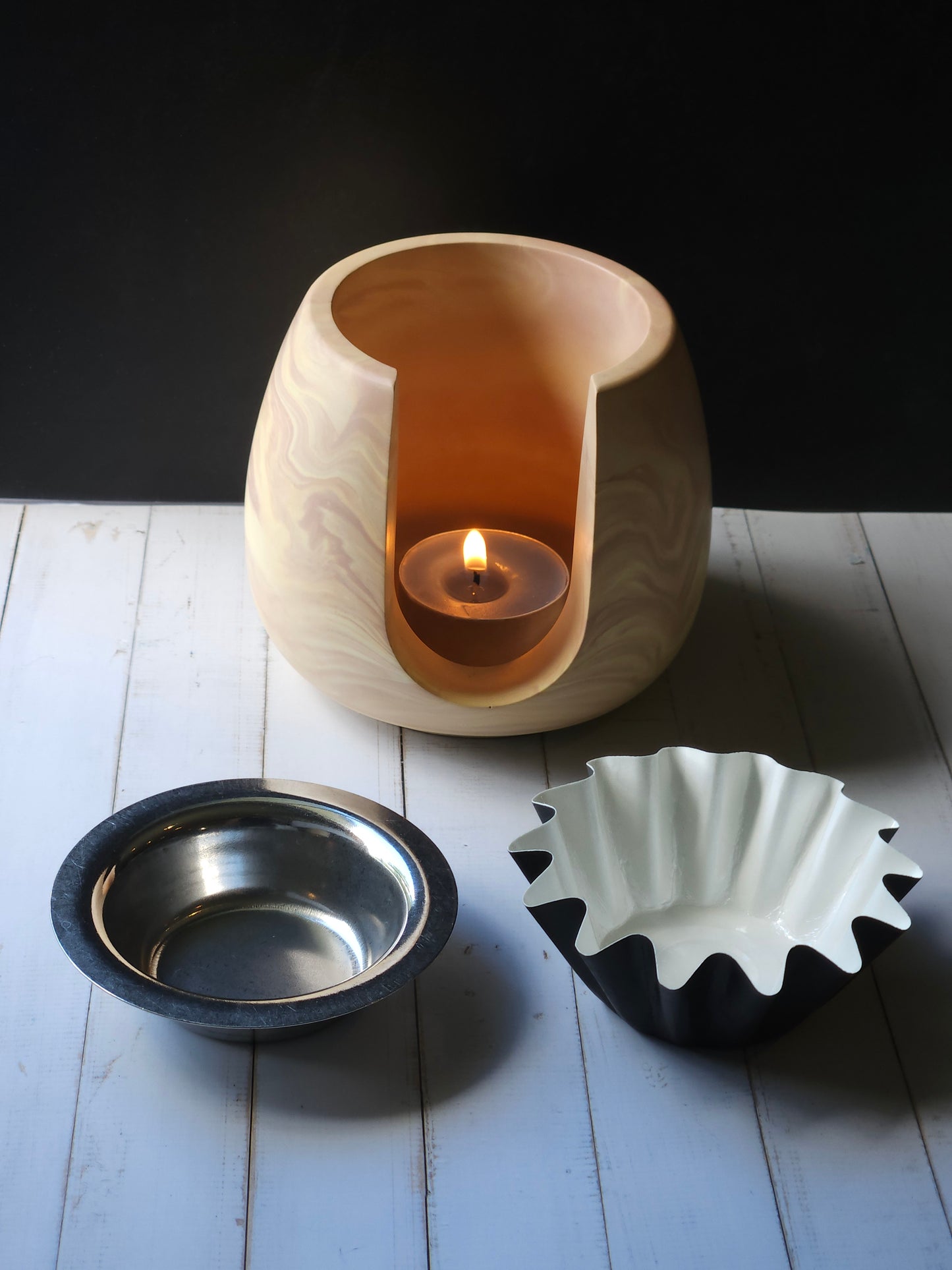 Marble Melts - Round Yellow/Pink