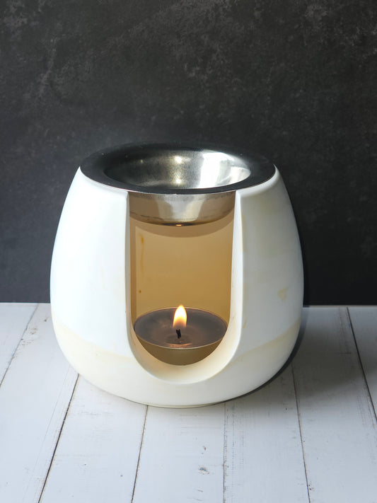 Marble Melts - Round Yellow/White