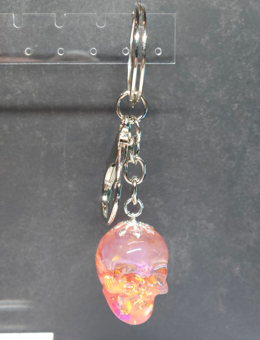 Glitter For Brains Skull Keychain