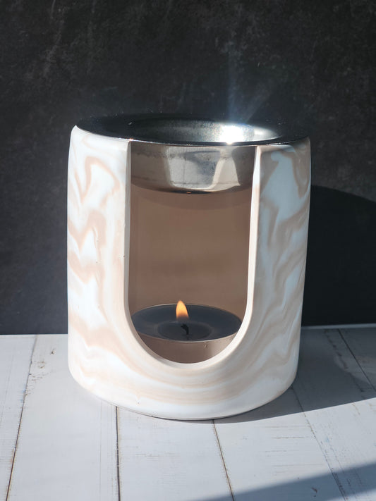 Marble Melts – Cylinder White/Pink