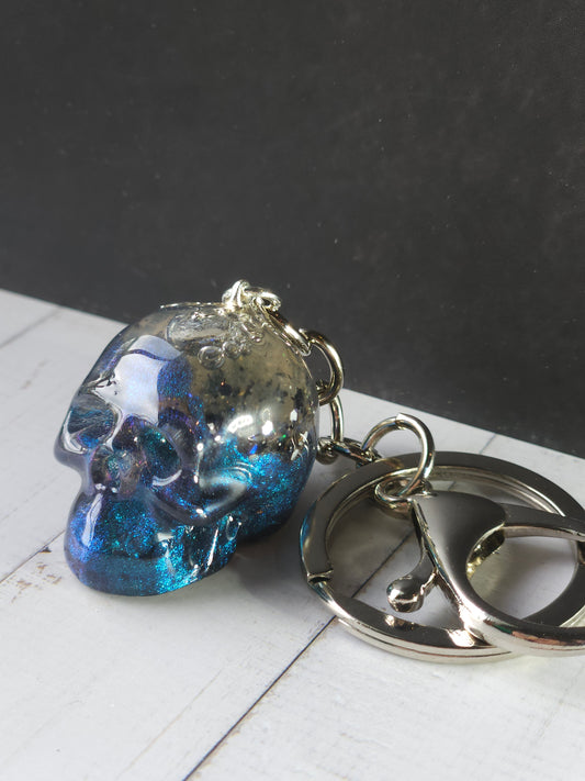 Glitter For Brains Skull Keychain